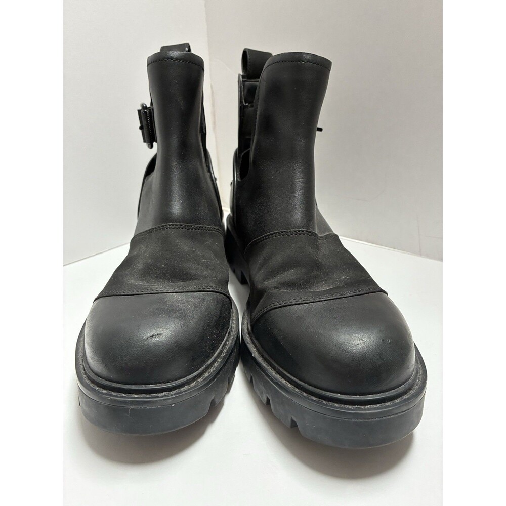 UGG STOCKTON WATERPROOF WOMEN BOOTS LEATHER BLACK US 9.5 - Picture 2 of 7